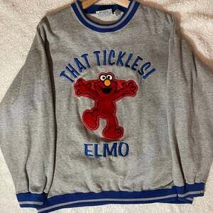 Elmo Sesame Street That Tickles Crewneck Sweatshirt 90s